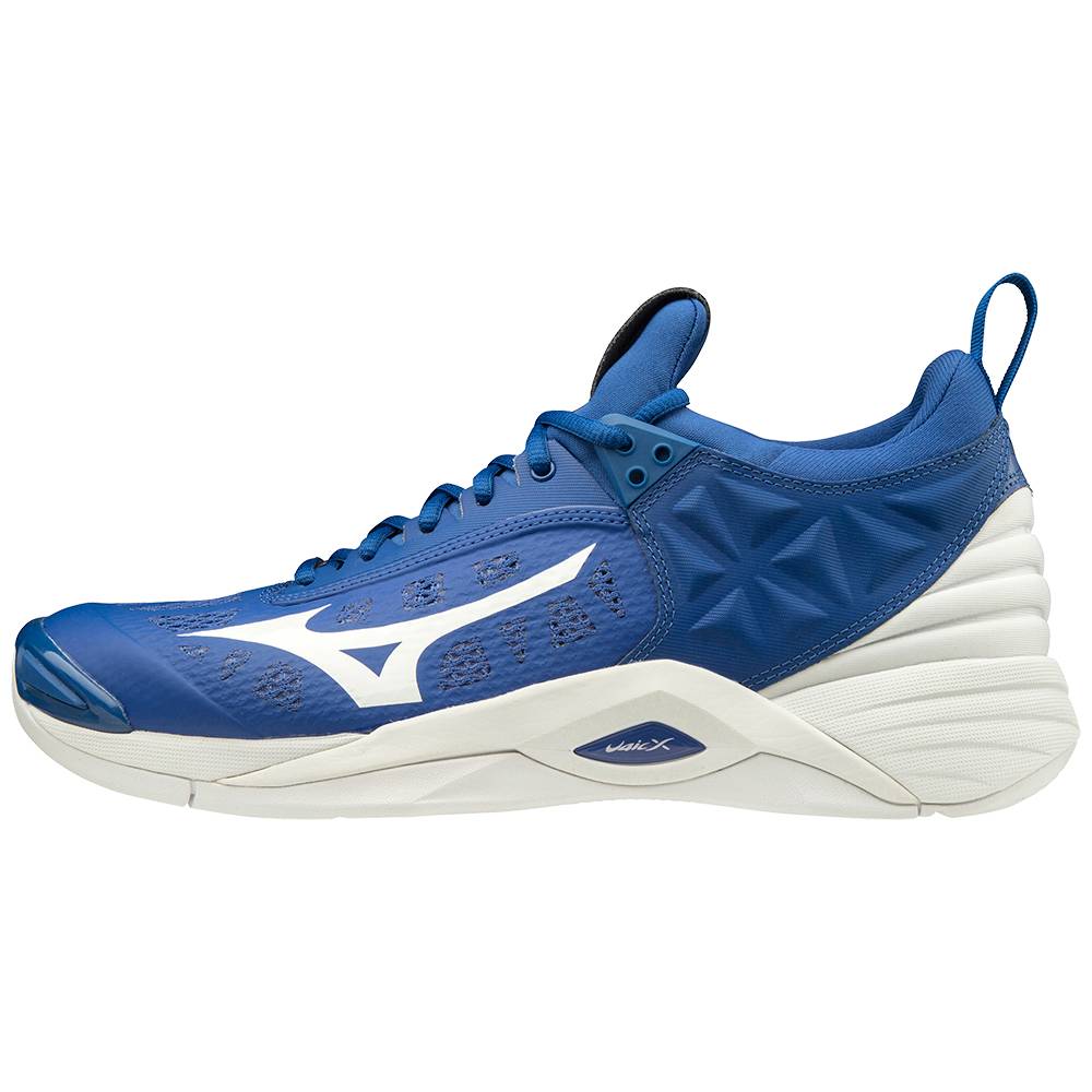 Zapatillas Voleibol Mizuno Wave Momentum Hombre Azules/Blancas España VOCL-52679